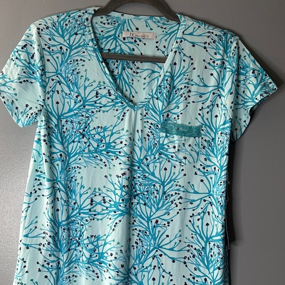 Joan Vass Other - Ladies V neck sleep dress size L cottagecore boho soft stretchy comfy loungewear